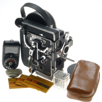 BOLEX H16 REFLEX MOVIE CAMERA MODEL 4 FLAT BASE BODY MOTOR CRANK CLEAN 16mm XTRA