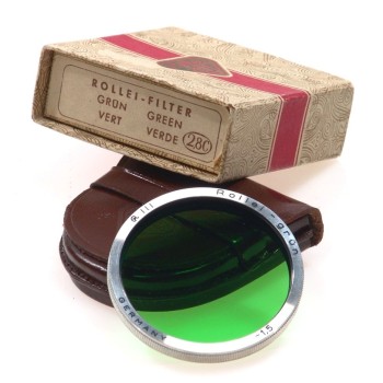 ROLLEIFLEX FILTER ROLLEI GRUN GREEN BAY 3 RIII BOX 2.8C