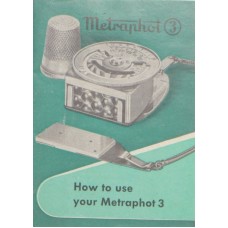 How to use your metraphot 3 camera light exposure meter instruction manual
