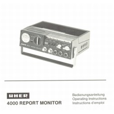 Uher 4000 report monitor operating instructions 65 page