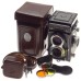 Grey Rolleiflex T 120mm film camera waist level finder Zeiss Tessar 1:3.5/75mm