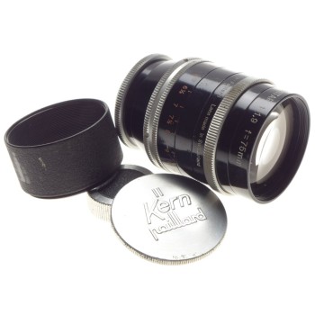 Switar 1:1.9 f=75mm fat boy Bolex H16 RX film camera lens 1.9/75mm caps hood