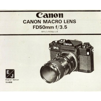Canon makro lens fd 50mm f3.5 instructions user manual