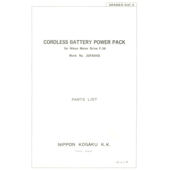 Cordless battery power pack nikon motor drive f36 parts