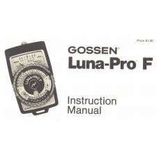 Gossen luna-pro f exposure meter instruction manual