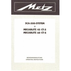 Metz sca-500 system mecablitz 45 ct-5 60 ct-2 manual