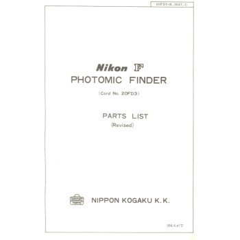 Nikon f kogaku photomic finder parts list