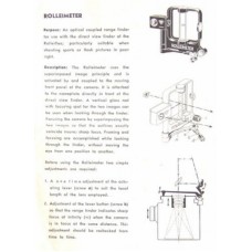 Rolleiflex rolleimeter instructions for use manual
