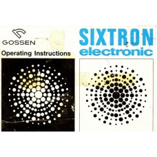 Gossen sixtron electronic instructions exposure meter